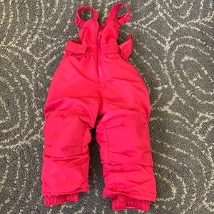 Pink toddler snow suit